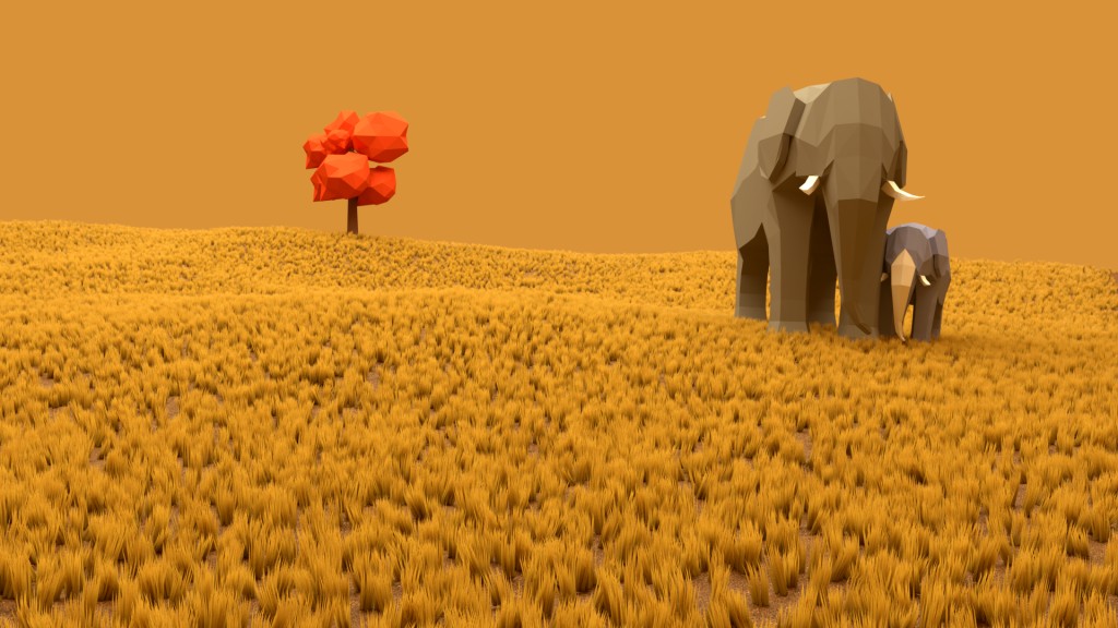 Low Poly Elephant preview image 4